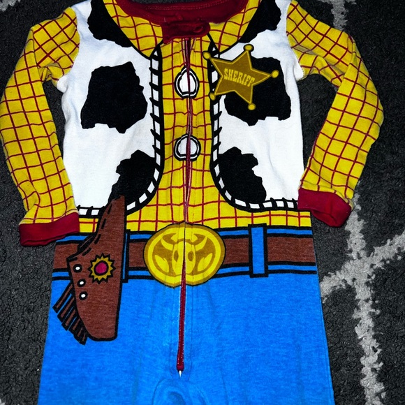 Disney Baby by Disney Parks Woody Stretchy Zip Up One Piece Sz 12-18 Months - Picture 3 of 6